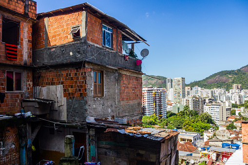 Favela Santa Marta at Rio de Janeiro.