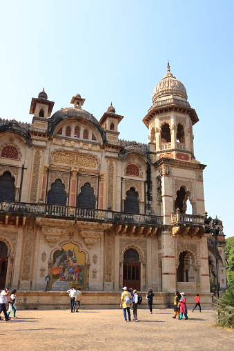 December 25 2022 - Vadodara, Baroda, Gujarat in India: People visit the Laxmi Vilas Palace