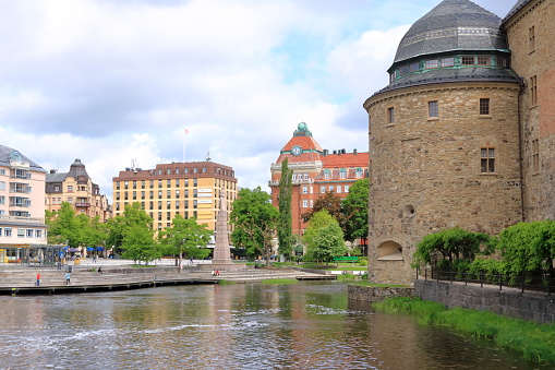 June 01 2022 - Orebro in Sweden: Orebro Castle at sunny summer day