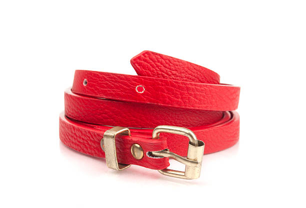 istock Red fashion belt 147430415