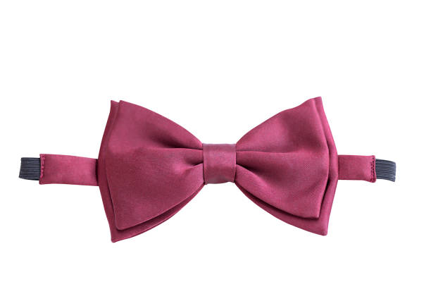 istock Pink bow tie with pink ribbon isolated on white background 1474305748