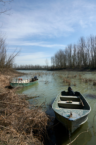 Casalmaggiore  (Cr), Italy, a view of the river Po