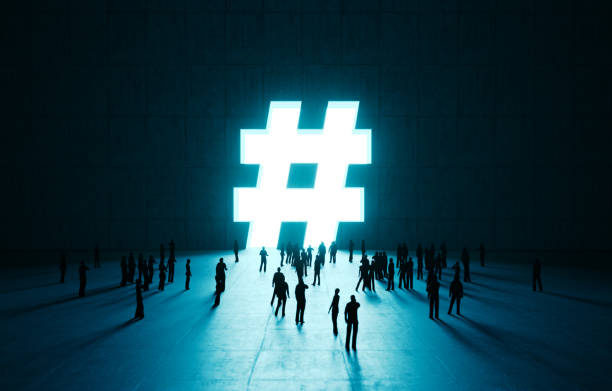 istock Human Crowd Waiting Before Hashtag Symbol On Concrete Wall 1474311735