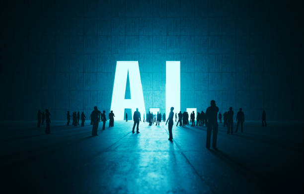 istock Human Crowd Waiting Before AI Word On Concrete Wall 1474312241