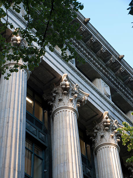 Corinthian columns stock photo