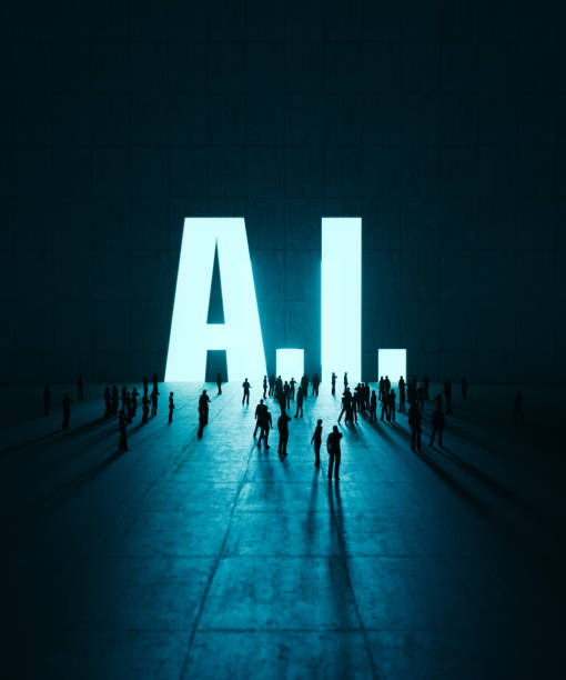 istock Human Crowd Waiting Before AI Word On Concrete Wall 1474313439