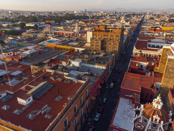 istock Puebla downtown taken in sunrise time with drone 1474314896