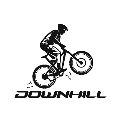 Mountain bike, downhill bike logo template