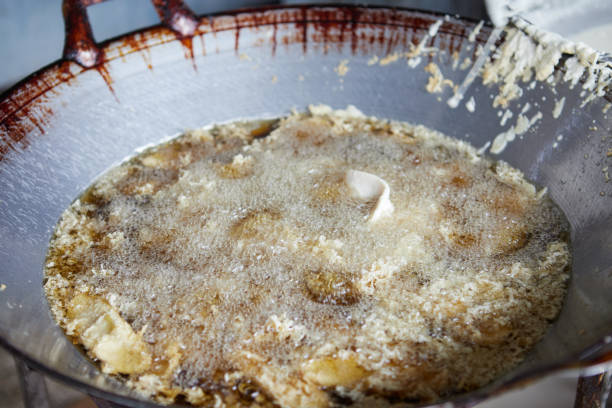 istock The deep-fried bananas in the iron pan 1474316967