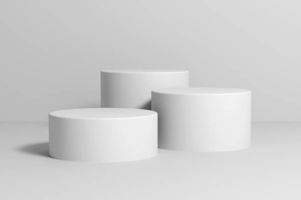 istock empty podium or pedestal display on white background with cylinder stand concept blank product shelf standing backdrop 3d 1474319585