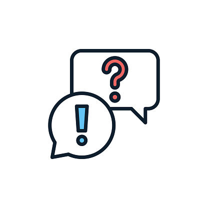 Question and Answer icon in vector. Logotype