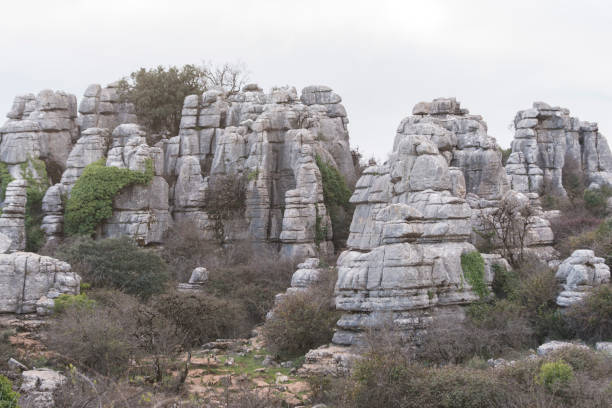 Torcal de Antequera, probably the most spectacular karst landscape in Europe. (Malaga, Spain) stock photo
