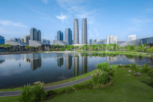 istock Sunny Chengdu Financial City 1474324859