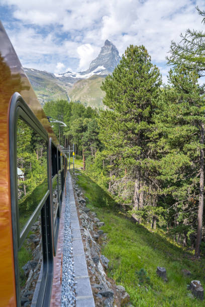 istock Gornergrat train with Matterhorn view, Zermatt, Switzerland 1474328093
