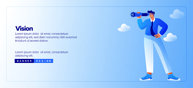 Vision Banner Vector File Vector Illustration Of Mission Or Vision Web Banner Design Concept ...
