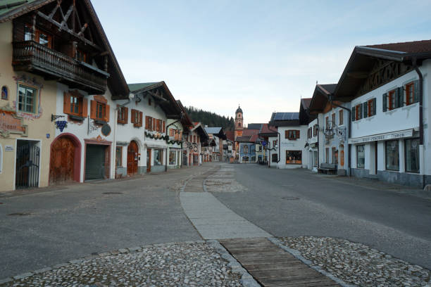 istock Beautiful morning view of Mittenwald town 1474335579
