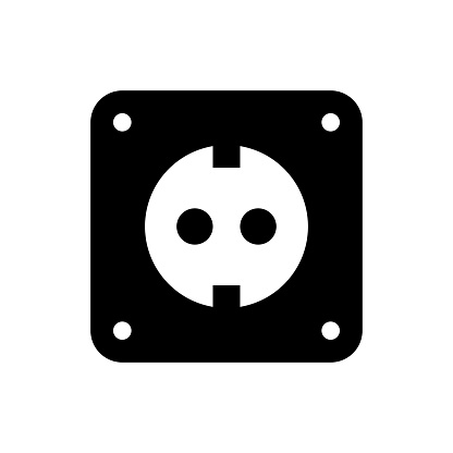 Electrical grid inset mono color icon for various design projects. Grid icons designed to work together in a project to create visual unity.