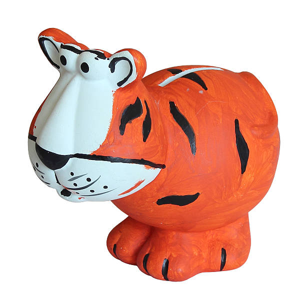 istock Children's toy tiger moneybox 147434288