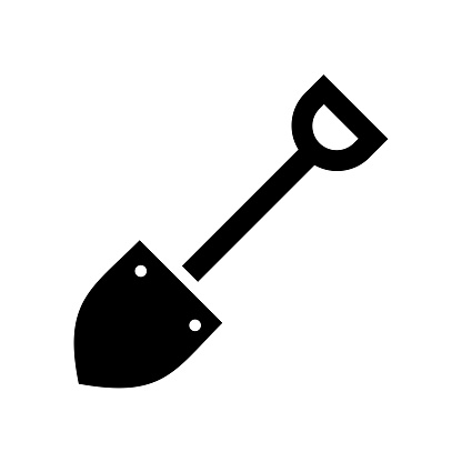 Gardening tools inset mono color icon for various design projects. Grid icons designed to work together in a project to create visual unity.