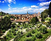 Views of Florence from Piazzale Michelangelo, below the Giardino delle Rose, Florence, Italy
