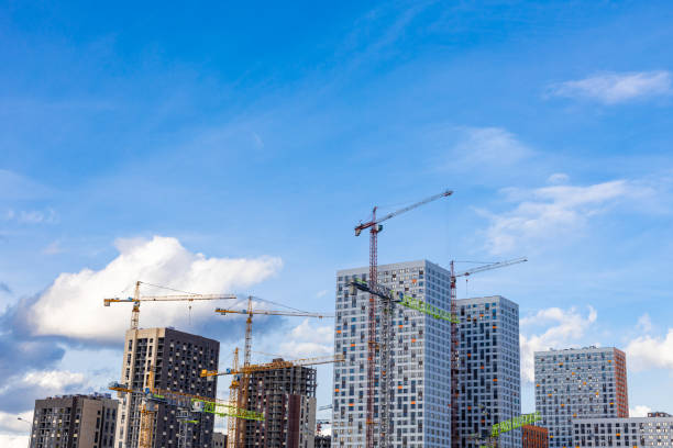 istock Moscow, Russia - March 06, 2023: construction of a residential complex. 1474346901