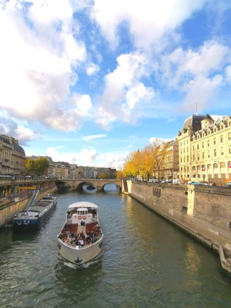istock Boats in Seine river. 1474348729