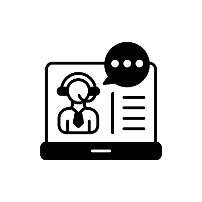 Online Consulting icon in vector. Logotype