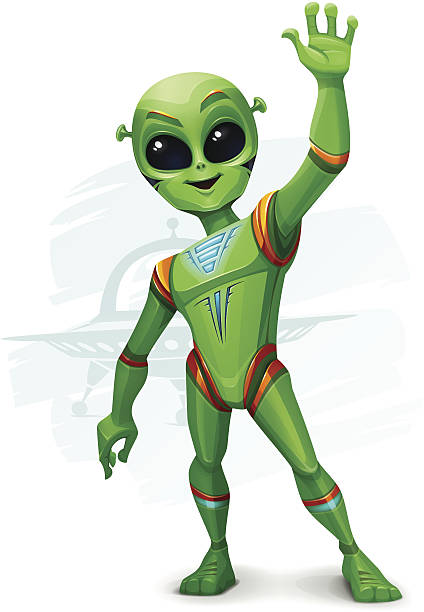 ilustrações de stock, clip art, desenhos animados e ícones de olá earthlings! - alien
