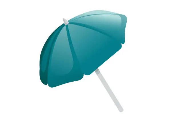 Vector illustration of Beach umbrella on stand vector illustration on white background