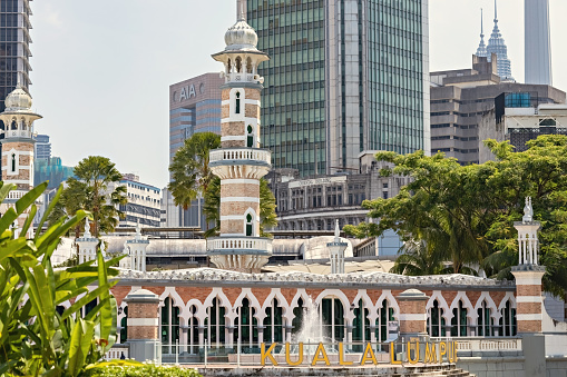 Sultan Abdul Samad building and stairs to Masjid Jamek Mosque