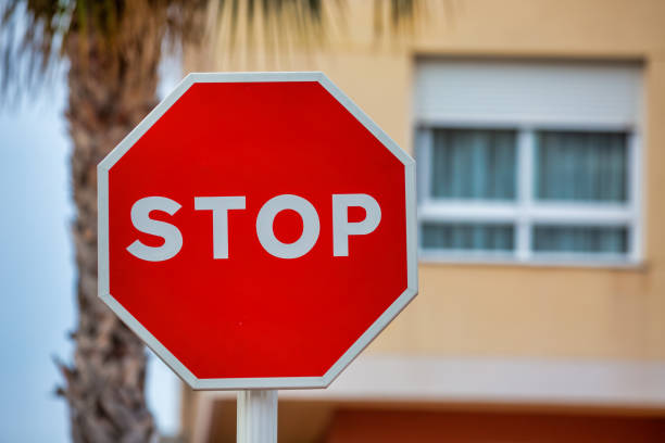 istock Stop Traffic Sign on Street 1474354563