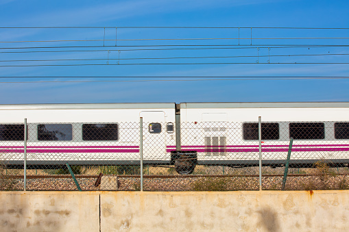 High-speed Spanish train passing by