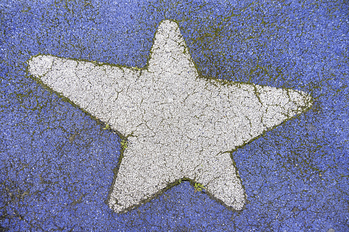 Detail of decoration on rubber flooring in a playground for children