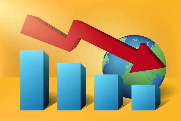 istock world recession and global economic downturn illustration with descending table and earth design 1474359992