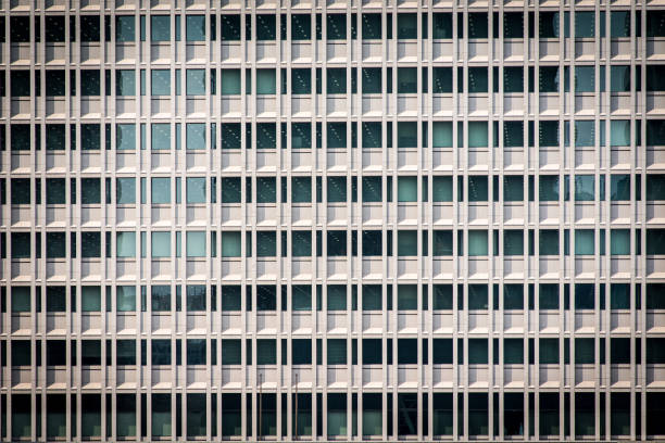 istock Office building windows in Tokyo Japan 1474360058