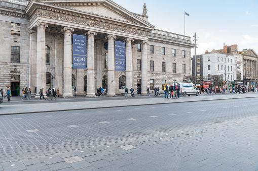 The General Post Office Headquarters in O'Connell Street, Dublin, Ireland