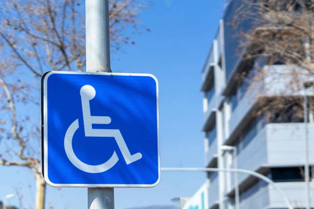 istock A bright blue sign for a car park with disabled access written in white, highlighting the importance of taking into account different abilities. 1474364400