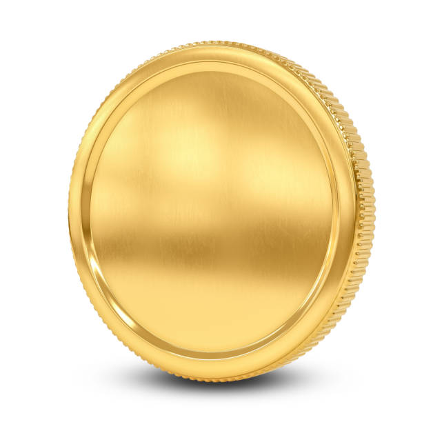 istock Gold coin isolated on white background. 3d illustration 1474367226