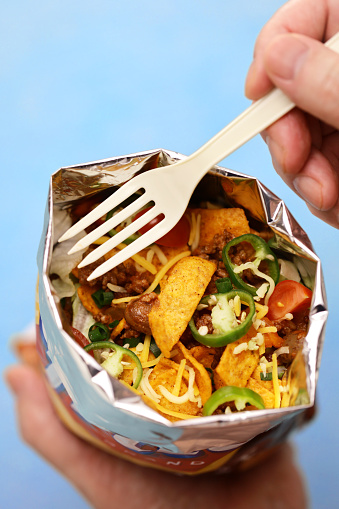 homemade frito pie in a bag, southern food