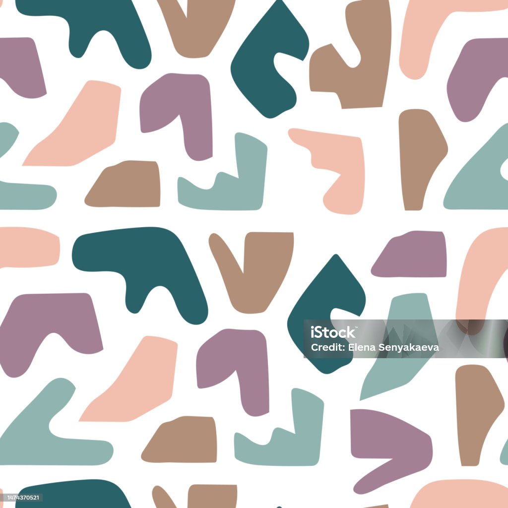 Seamless Pattern With Modern Abstract Sharpes Stock Illustration ...