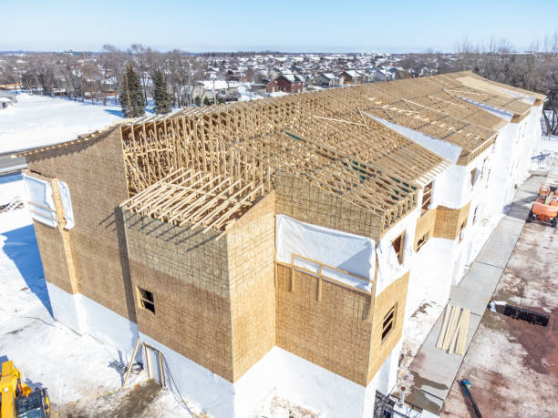 istock Aerial drone view of a multifamily apartment complex under construction. 1474372273