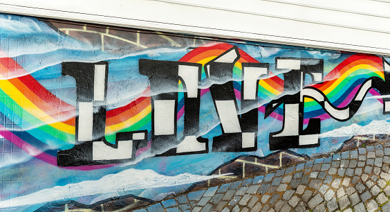 Stavanger, Norway - July 10, 2022: Graffiti 