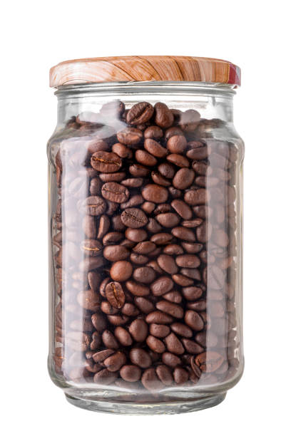 istock Coffee beans roasted in glass jar 1474383306