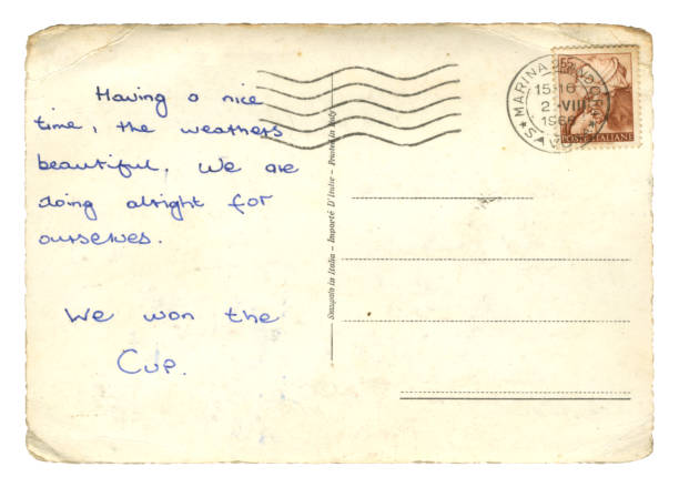 istock Holiday postcard from Italy 2nd August 1966 celebrating England's World Cup win 1474388211