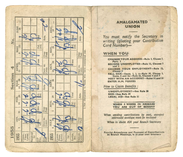 istock Open trade union card, 1955 1474388402
