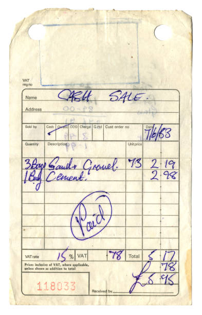 istock Receipt for sand, gravel and cement, 1983 1474388414