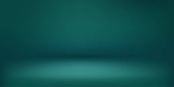 ilustrații de stoc cu abstract iluminat gol cameră verde închis. șablon de proiectare. fundal vectorial 3d - fotografie de studio
