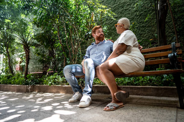 istock Mature couple talking outdoors 1474391914