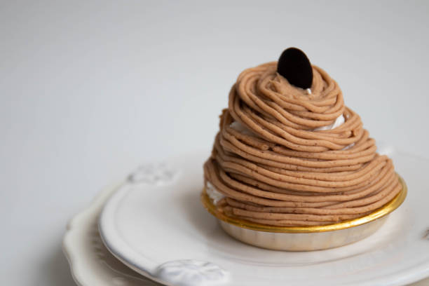 istock Close up French Pastry , Mont Blanc 1474392025