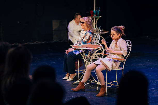 istock Actors enjoy playing a play on the theater stage 1474396475